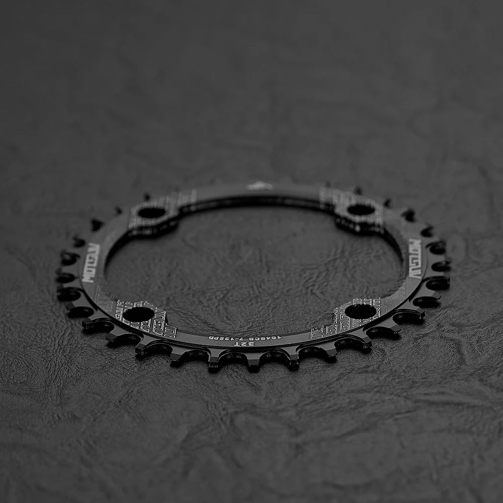 Bicycle Crank 104BCD Round Shape Narrow Wide 32T/34T/36T/38T MTB Chainring Bicycle Chainwheel Bike Circle Crankset Single Plate