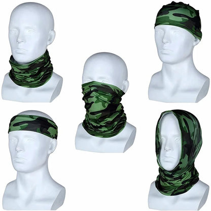 Turbante multiusos, bufanda para montar a caballo, bandana de ciclismo para hombres y mujeres, protector de cuello, protector solar, seda de hielo, para pesca al aire libre, senderismo, máscara para la cabeza