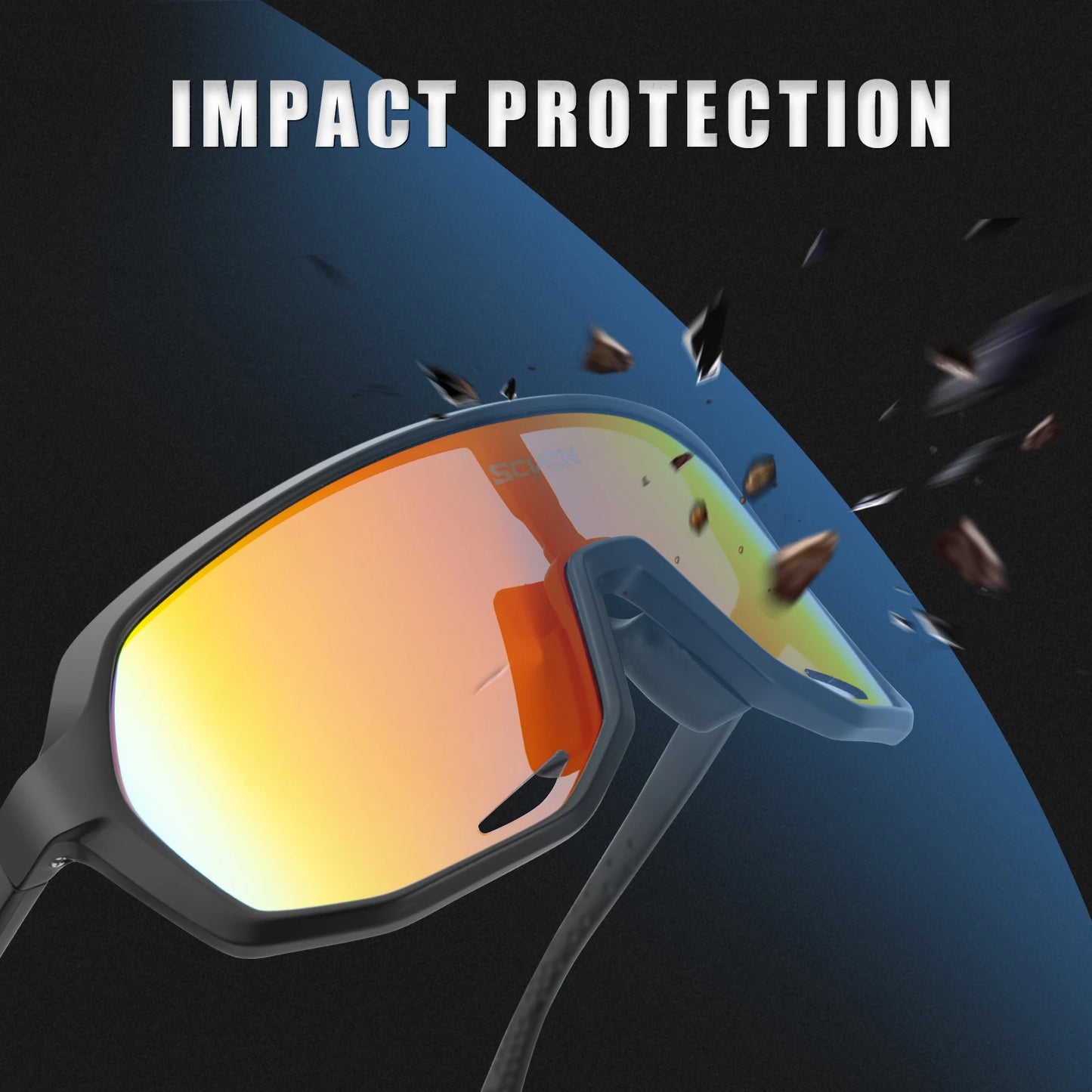 SCVCN Trend color lens sunglasses men's driving bicycle glasses women's leisure sports hiking glasses UV400 protective glasses