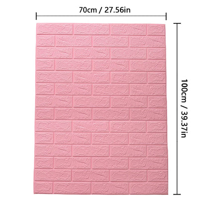 DIY 3D Wall Sticker Wallpaper Roll Self Adhesive Foam Brick Soft Kitchen Room Wall Decor Wall Panels Background Wall Decoration