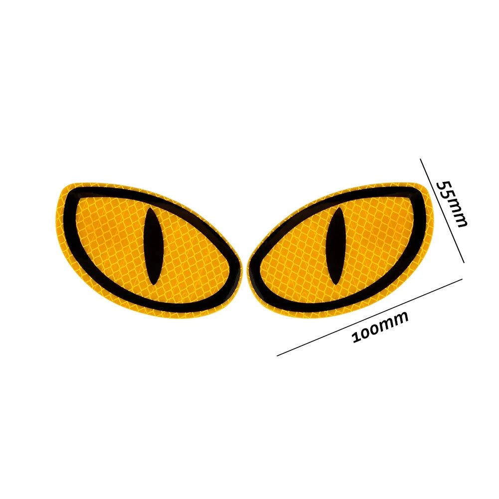 2Pcs Warning Car Reflective Safety Tape Sticker Cat-eye Reflective Sticker Car Sticker Reflective Strips Auto Truck Motorcycle