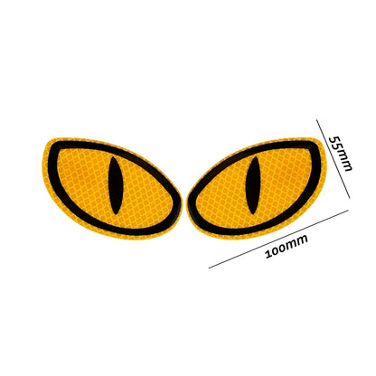 2Pcs Warning Car Reflective Safety Tape Sticker Cat-eye Reflective Sticker Car Sticker Reflective Strips Auto Truck Motorcycle