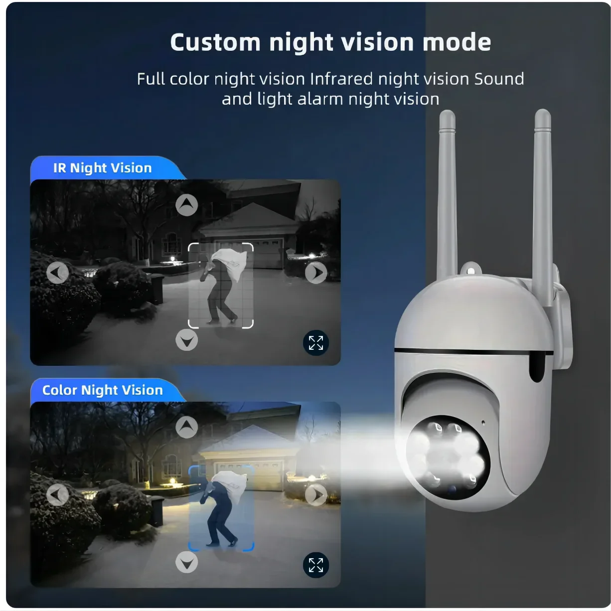 JOOAN 3MP WiFi Camera Home PTZ IP Camera Color Night Audio Wireless Surveillance Camera Auto Tracking Security CCTV Camera