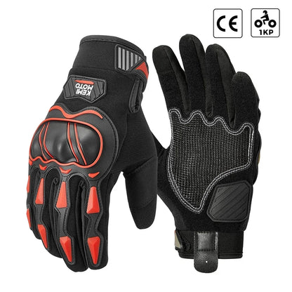 Guantes de verano para motocicleta, guantes de conducción CE 1KP, guantes de nudillos duros con pantalla táctil, guantes tácticos para motocicleta, para motocross, ATV, UTV