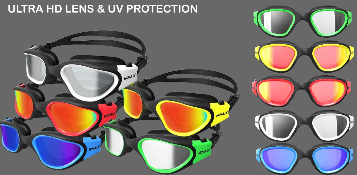 Gafas de natación profesionales antivaho para adultos, con protección UV, para hombres y mujeres, de silicona, ajustables e impermeables, para nadar en la piscina