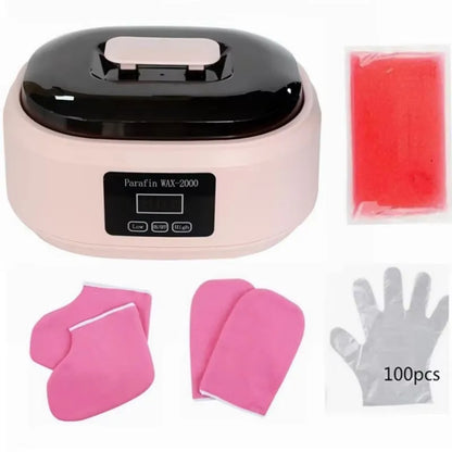 Paraffin Wax melting Heater for Hand Foot  Bath Hands Mask Pot Warmer Beauty Salon Spa Heater Machine with Gloves Bootie Mitts