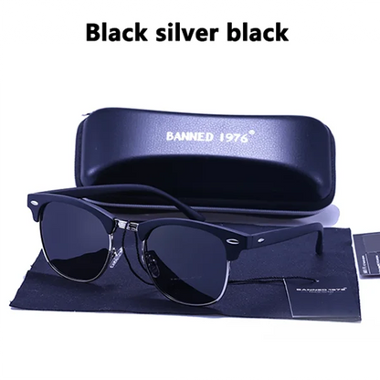 Gafas de sol polarizadas UV400 HD para hombre y mujer, gafas de sol clásicas de marca retro a la moda, gafas de sol con revestimiento para conducir, gafas de sol masculinas