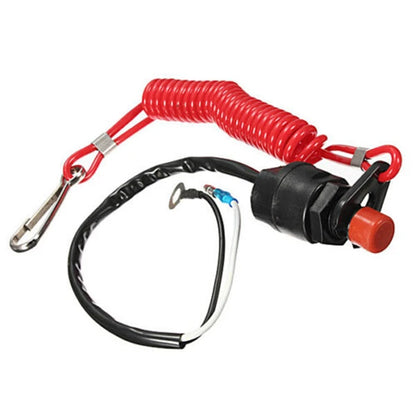 Interruptor de parada de emergencia para motor de barco para Yamaha/Tohatsu, interruptor de parada y apagado, interruptores de corte con cordón de seguridad