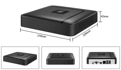 Grabadora de video DVR Smar H.265 CCTV de 8, 9, 16 y 32 canales para cámara IP 4K de 5 MP, compatible con detección de rostros, alarma por correo electrónico, aplicación XMEYE y Onvif