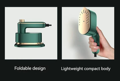 Plancha de vapor de mano compacta - Rotación de 180°, diseño plegable - Conveniente para viajar y reparación rápida del maquillaje - Ropa definitiva