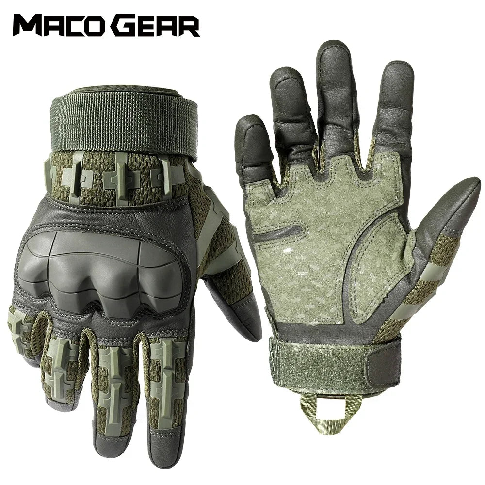 Tactical Gloves Touch Screen Hard Shell Outdoor Hunting Airsoft Combat Shooting Hiking Cycling Sports PU Leather Anti-skid Gear