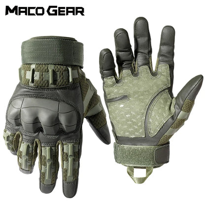 Guantes tácticos con pantalla táctil y carcasa rígida para caza al aire libre, airsoft, combate, tiro, senderismo, ciclismo, deportes, cuero sintético, equipo antideslizante