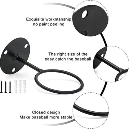 Wall Mounted Baseball Organiser Baseball Bat Drilled Display Simple Portable Space Saving Storage Supplies