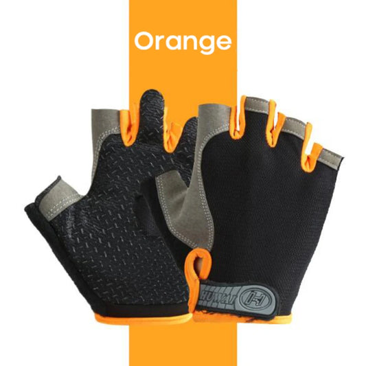 Guantes de ciclismo de medio dedo para exteriores, antideslizantes, antisudor, para hombres y mujeres, guantes deportivos transpirables y antigolpes