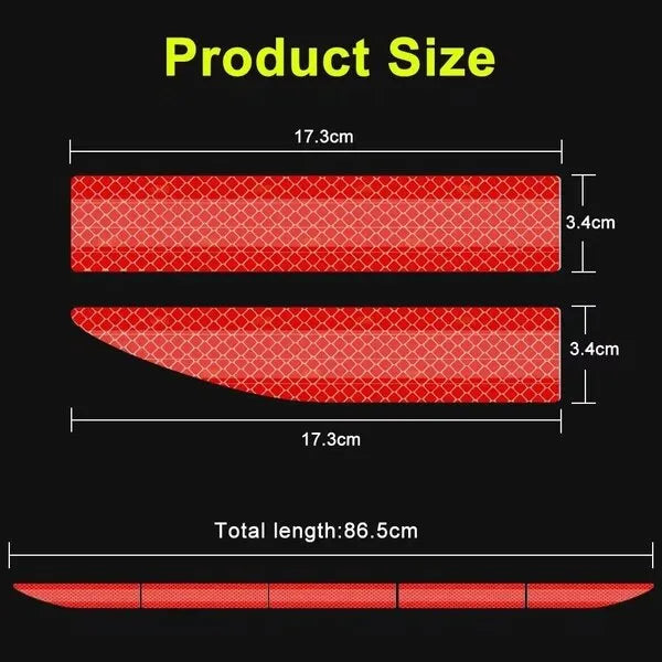 Car Sticker Reflective Warning Safety Tape Anti Collision Warning Reflective Sticker for Automobile Trunk Night Reflective