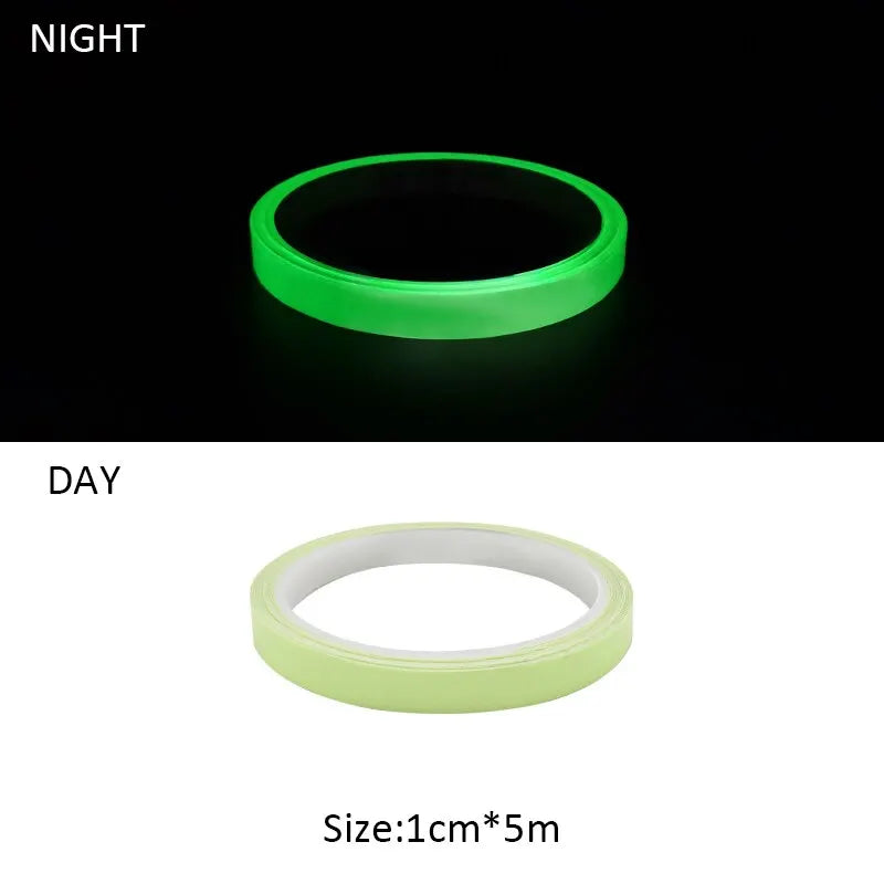 Luminous Tape 3m/5m Glow in The Dark Sticker Self-Adhesive Photoluminescent Tape Night Vision Safety Warning Security Stage Home