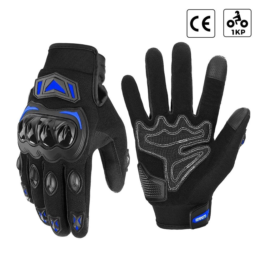 Guantes de motocicleta CE, guantes de verano para montar a caballo, guantes tácticos de pantalla táctil con nudillos duros para motocross, ATV, UTV