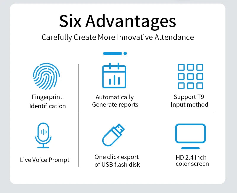 Biometric Attendance System USB Fingerprint Exit Record Recorder Reader Time Clock in Employees Date Machine Electronic Device