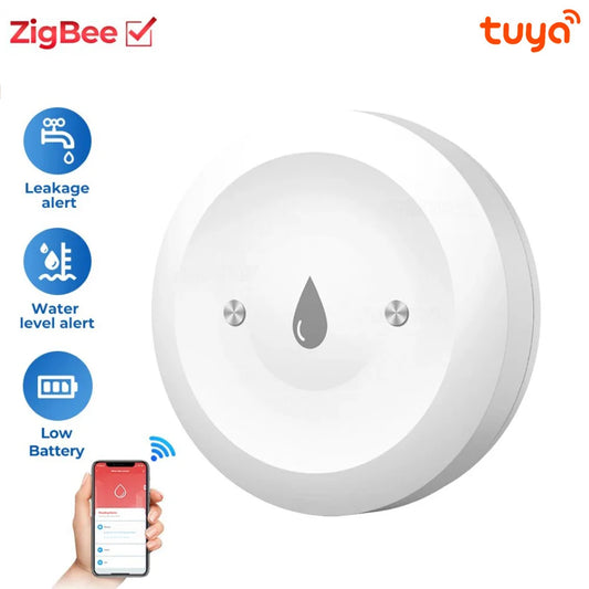 Tuya Smart for Zigbee Water Sensor Flood Water Leakage Detector App Remote Monitoring Support Home Assistant Zigbee2mqtt