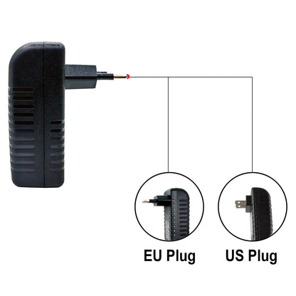 Adaptador de fuente de alimentación POE para vigilancia de seguridad CCTV, 48 V, 0,5 A, enchufe UE/EE. UU. para inyector, cámara IP Ethernet, conmutador POE, enrutador NVR