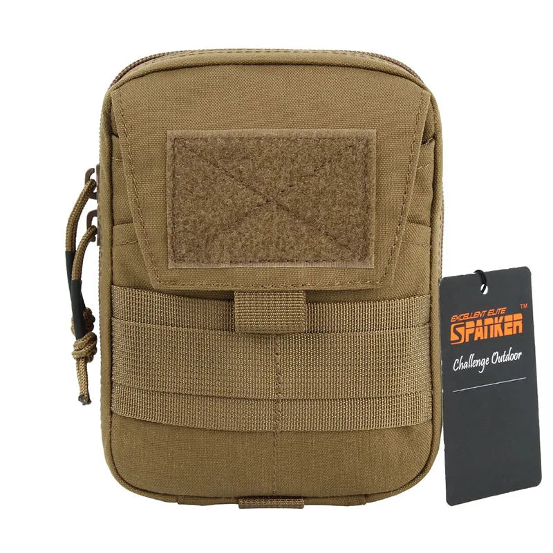 Riñonera táctica EDC Molle, bolsa multiusos, multifunción, con doble cremallera, bolsa para herramientas de caza