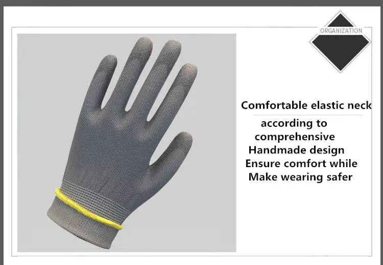 10/20 Pair Logo Free Polyurethane Gloves Safety Work Gloves Repair Gloves Palm Coated Gloves Carpenter Repairman Supplies