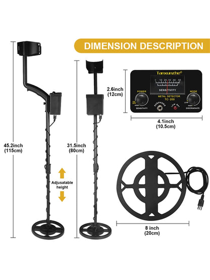 TC-200 Upgrade Metal Detector Underground Draad Ijzer Metalen Goud Detector Verstelbare Tracker Voor Schat Zoeken Nieuwe detect