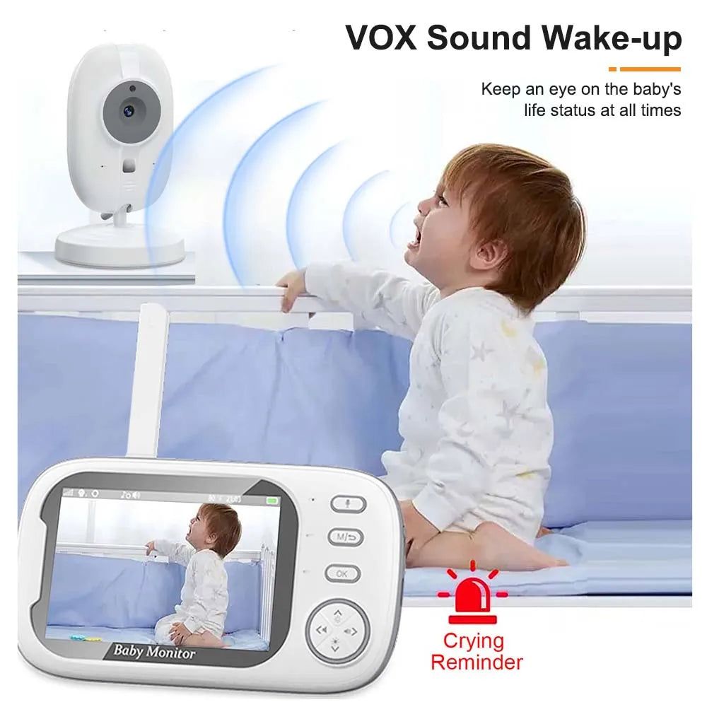 Baby Monitor With Camera 3.5 inch LCD Electronic Babysitter 2 Way Audio Night Vision Video Baby Nanny Radio Better than VB603