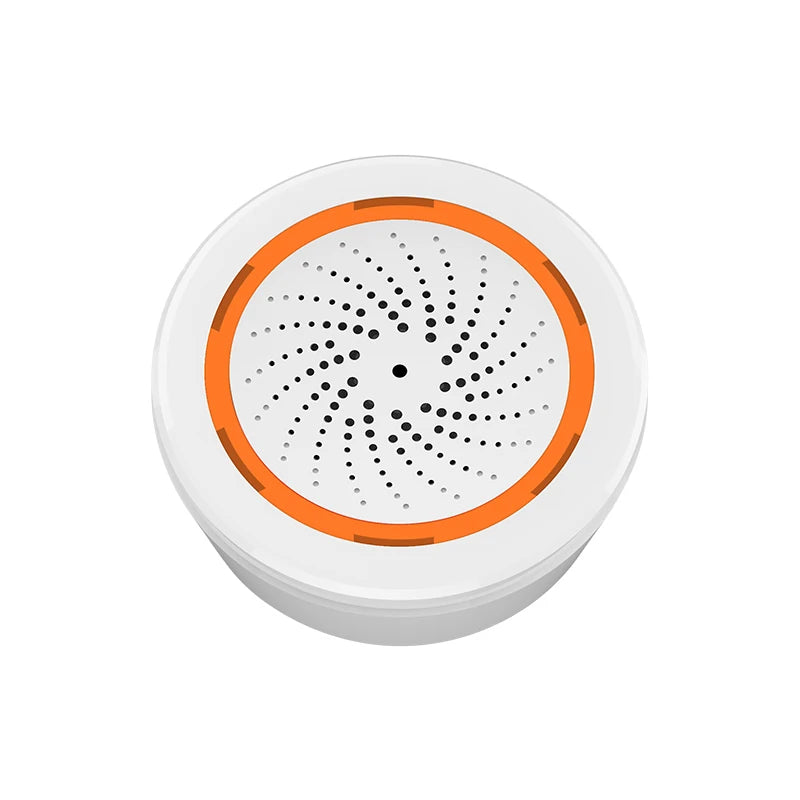 ONENUO Tuya Zigbee Smart Siren Alarm For Home Security with Strobe Alerts Support USB Cable Power and Built-in Battery