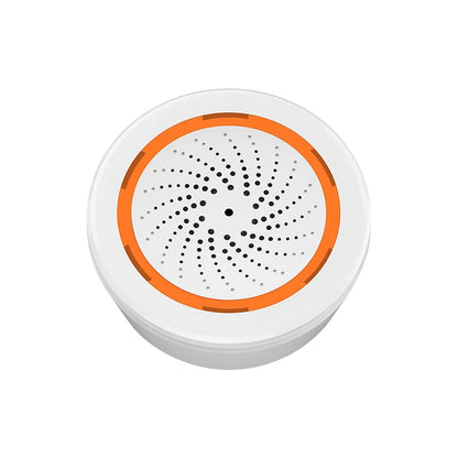 ONENUO Tuya Zigbee Smart Siren Alarm For Home Security with Strobe Alerts Support USB Cable Power and Built-in Battery