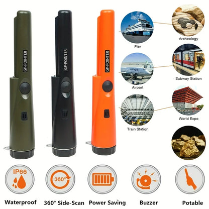 GP-pointer Pinpointing For Treasure Search Waterproof Positioning Rod Detecting With Bracelet LED Lights Handheld Metal Detector