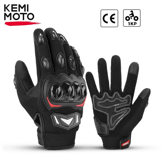 Guantes de motocicleta CE, guantes de verano para montar a caballo, guantes tácticos de pantalla táctil con nudillos duros para motocross, ATV, UTV