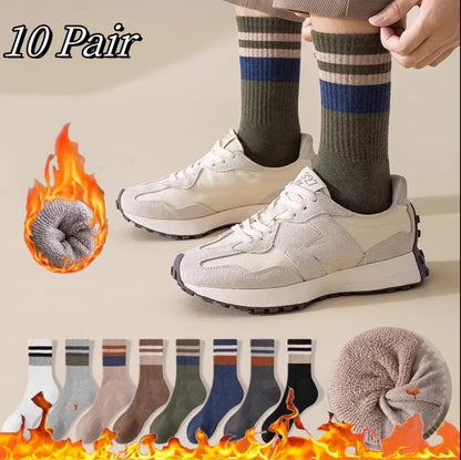 5 Pairs Of Men's Socks, Autumn And Winter Vintage Fun Fashion Athletic Socks, Sports Trend Socks