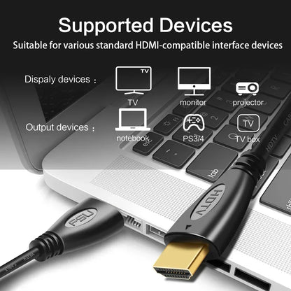 FSU HDMI-compatible Cable Video Cables Gold Plated 1.4 4K 1080P 3D Cable for HDTV Splitter Switcher 0.5m 1m 1.5m 2m 3m 5m 10m