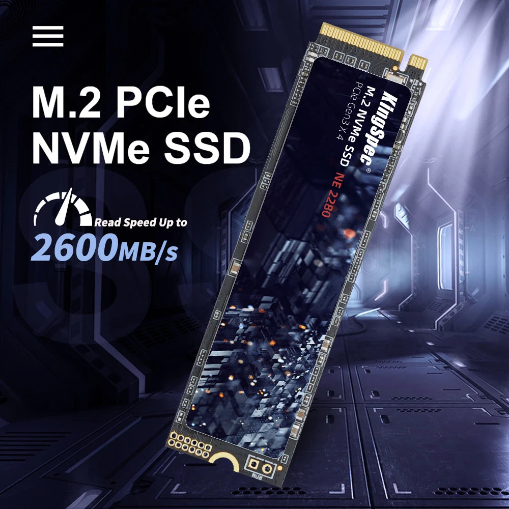 Disco duro interno SSD M.2 NVMe pcie SSD de 120 GB, 256 GB, 512 GB, 1 TB, 2 TB, KingSpec M.2 SSD para computadora portátil y de escritorio MSI