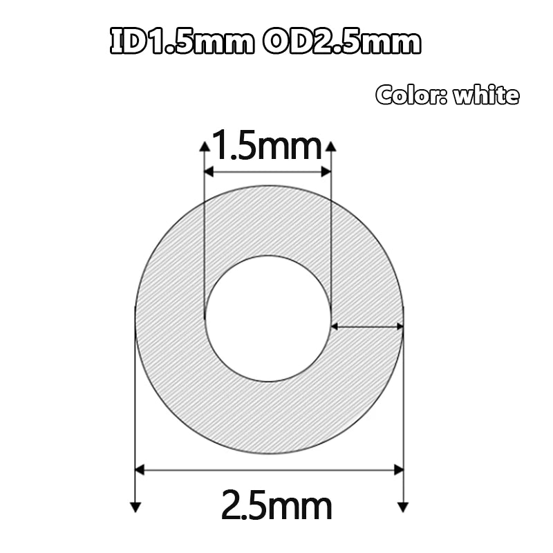 Tubo de PTFE de 1 metro, 1 mm, 2 mm, 3 mm, 4 mm, 6 mm y 8 mm para piezas de impresora 3D, tubo Bowden con cabezal en J