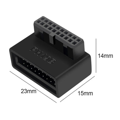 Computer Motherboard Header Adapter USB 3.0 19P 20P 90 Degree Plug-in Converter PC Mainboard Connector