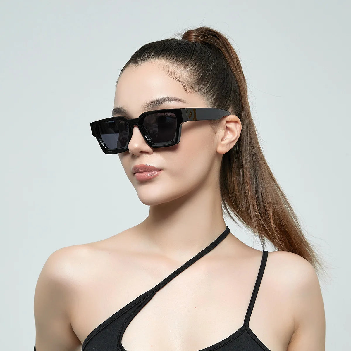 Narrow Glasses Rectangle Frame Personalized Trend Female Ins Style Versatile New Sunglasses Male