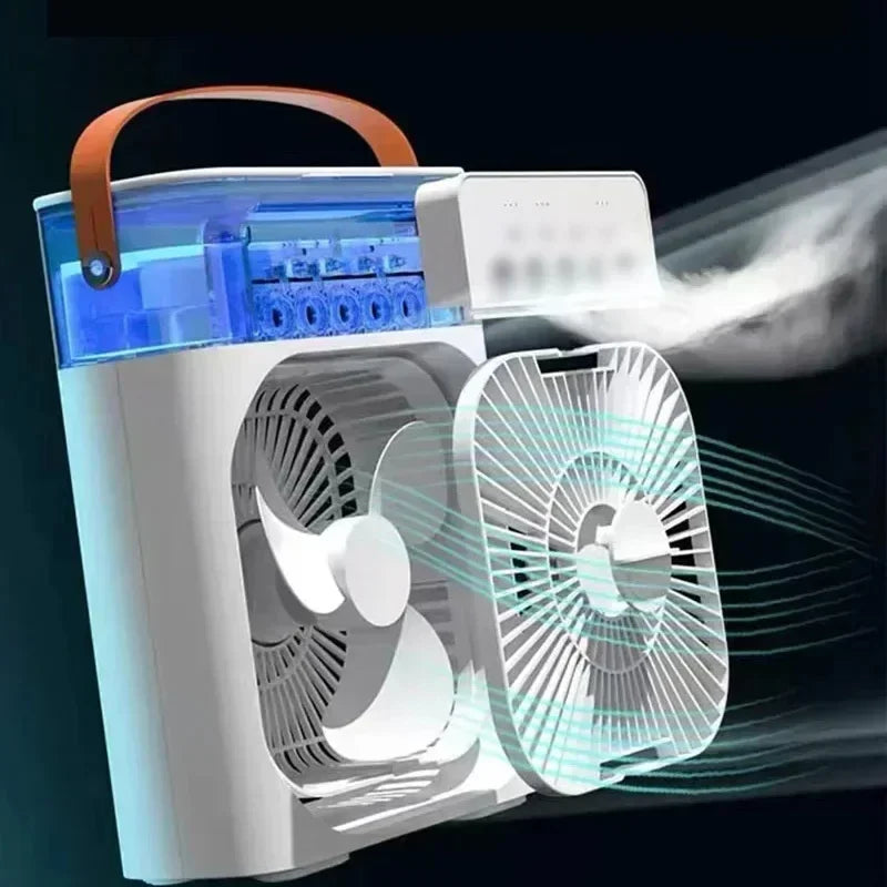 Xiaomi Portable Fan Air Conditioner USB Electric Home Fan Air Cooler LED Night Light Water Mist Fan 3 in 1 Mini Air Humidifier