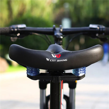 WEST BIKING Ergonomic Bicycle Saddle Long Distance Cycling Widen Thicken Cushion MTB Touring Bike Saddle Comfortable E-Bike Seat