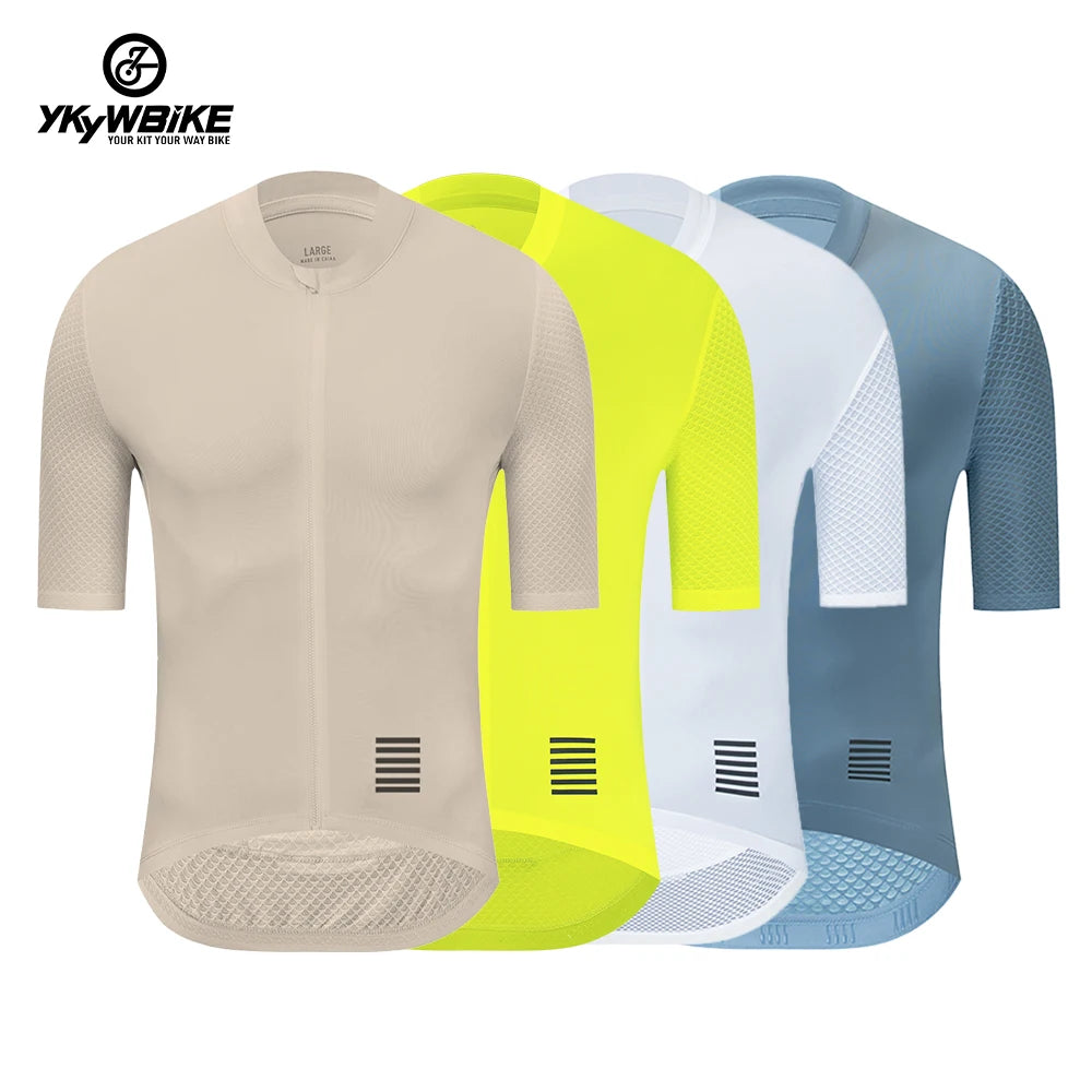 YKYWBIKE - Maillot de ciclismo para hombre, camiseta de ciclismo de montaña, camiseta de ciclismo de descenso, ropa de ciclismo de manga corta de equipo profesional de alta calidad