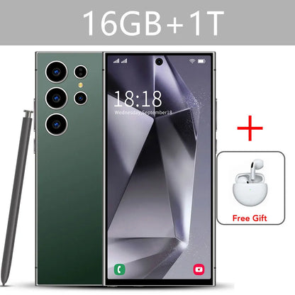 S24 Ultra Android Smartphone 7.3'' HD 5G Snapdragon 8 Gen 3 16GB+1TB Cellphones Mobile Phones Face Unlocked Cell Phone Tablet