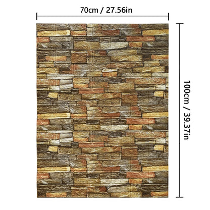 DIY 3D Wall Sticker Wallpaper Roll Self Adhesive Foam Brick Soft Kitchen Room Wall Decor Wall Panels Background Wall Decoration