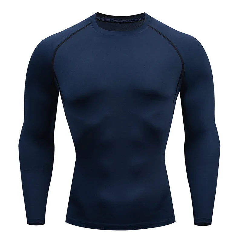 Camiseta deportiva de alta calidad para hombre, para fitness, MMA, gimnasio, trote, compresión, transpirable, antierupciones, integral, Dry Fit