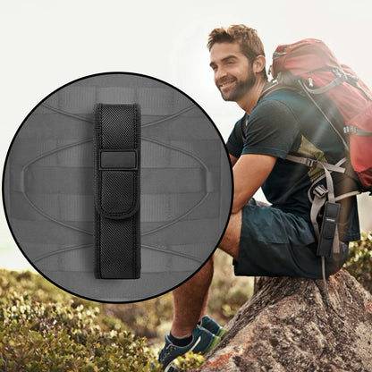 Funda táctica Molle para linterna, funda portátil para exteriores, funda de transporte para linterna LED, bolsa para caza, camping y senderismo