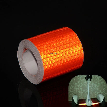 5cm*3M Reflective Car Stickers Outdoor Waterproof Warning Tapes White Red Fluorescent Yellow Reflectors Safety Strip For Bicycle