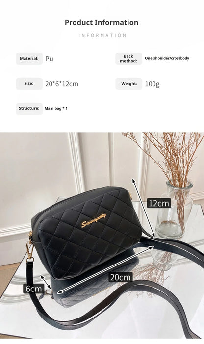 Bolso bandolera pequeño con borlas para mujer, tendencia 2024, bolso de hombro con bordado de Lingge para mujer, bolso cruzado con cadena de moda para mujer