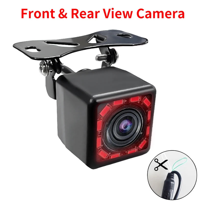 Hippcron Reverse Camera Front Rearview Car Night Vision With Built-in Distance Scale Lines Universal  Waterproof HD System