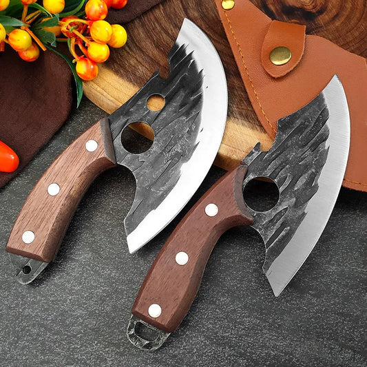 Cuchillos de cocina pequeños de forja Cuchillo deshuesador Cuchillo de aro Cuchillo de carnicero Cuchillo machete pequeño para matar pescado Cuchillo rebanador