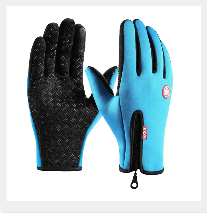 Guantes cálidos de invierno para hombres y mujeres, impermeables y agradables para la piel, con pantalla táctil, adecuados para ciclismo y esquí